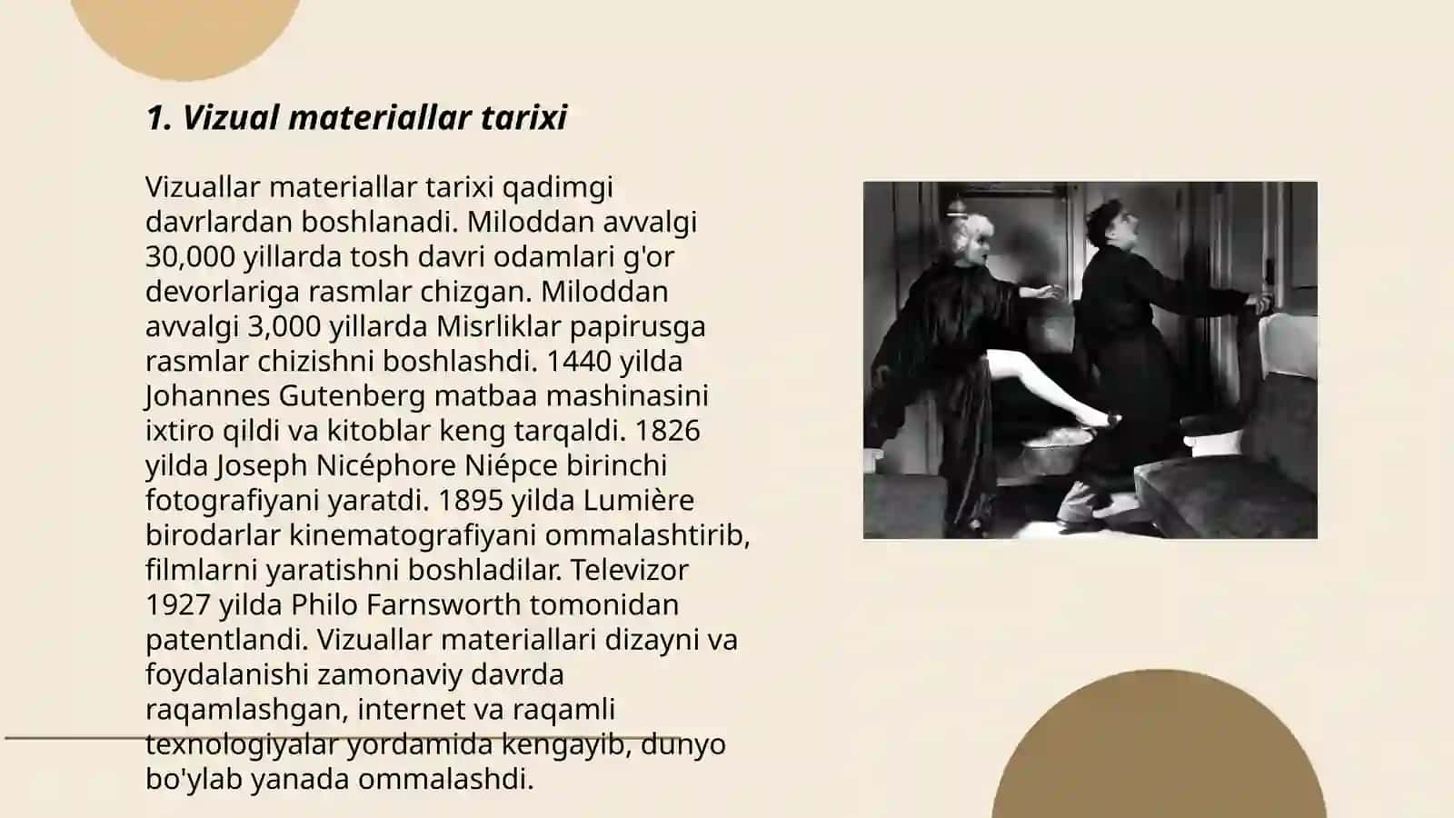Vizual materiallar asosida tanlangan tarixiy mavzuni yoritish 3