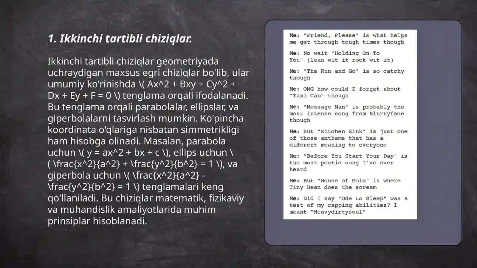 Ikkinchi tartibli chiziqlar. Ellips va uning kanonik tenglamalari 3