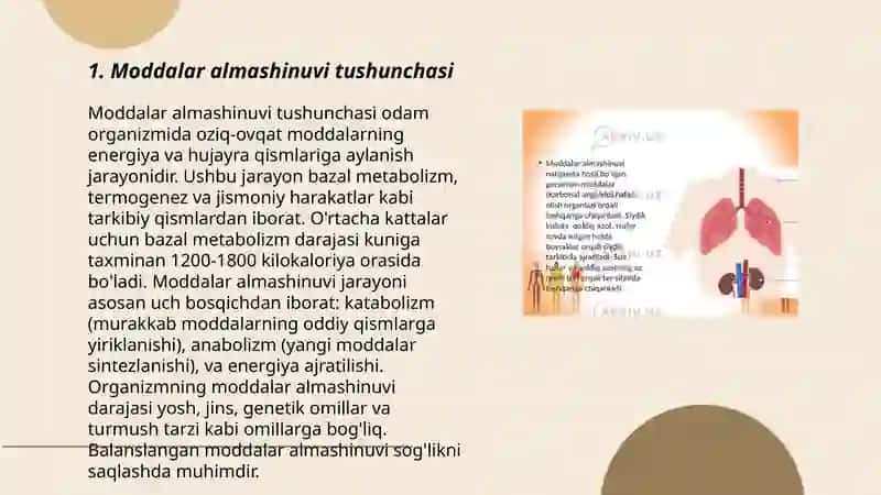 Moddalar almashinuvi buzilishi haqida tushuncha 3