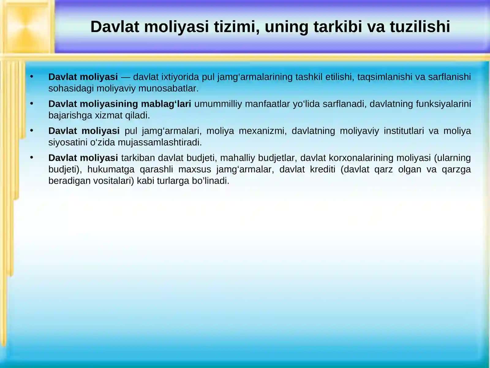 DAVLAT MOLIYASITIZIMI 3