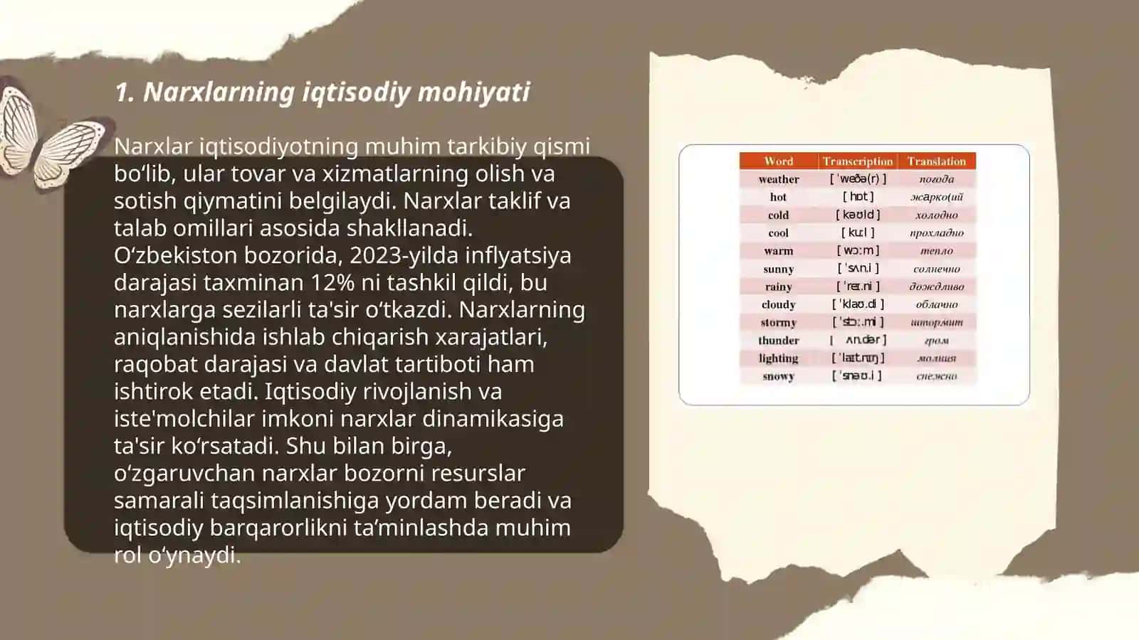 Narxning moxiyyati va shakilanish xusuvsiyati 3