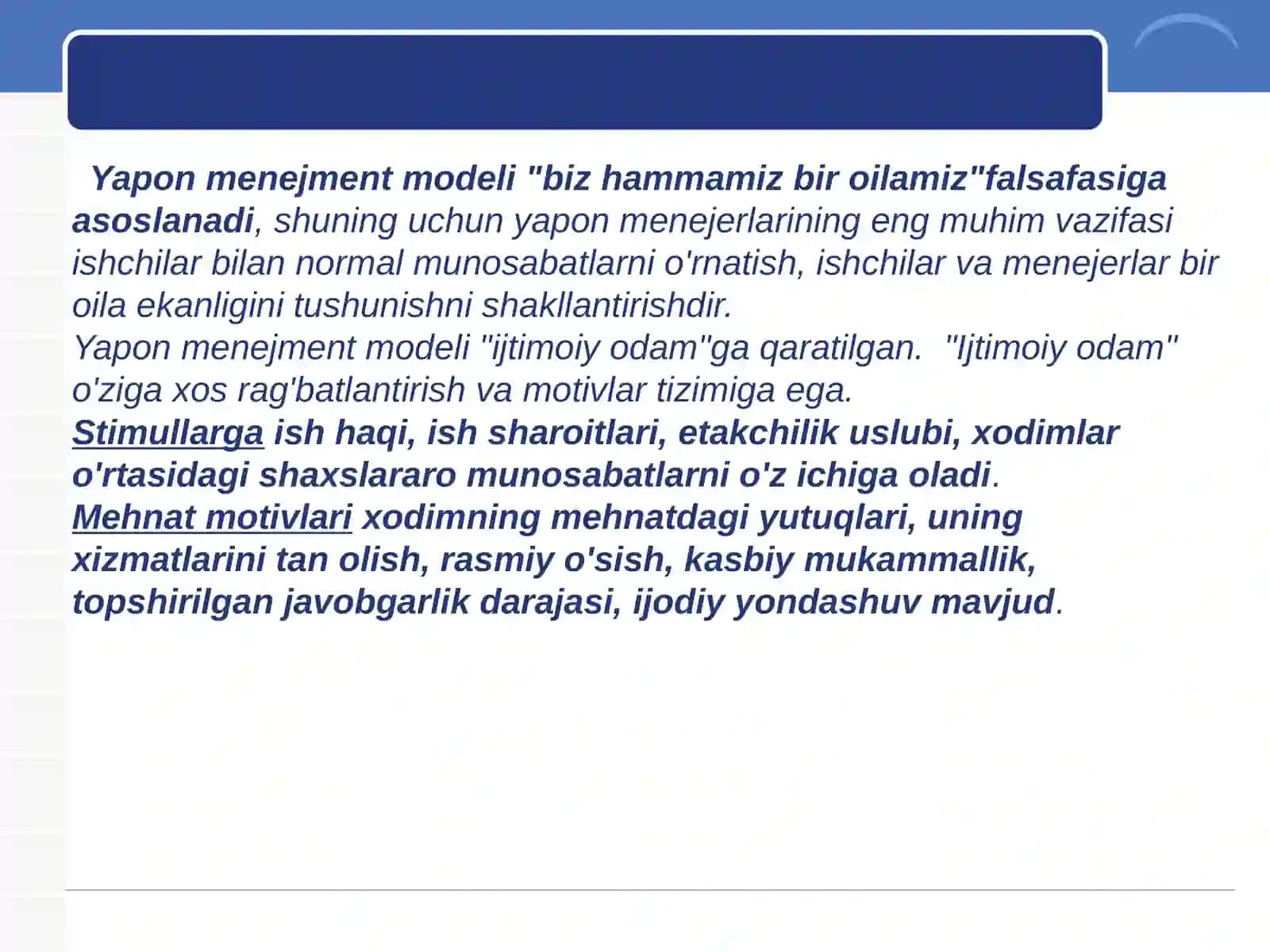 Yaponiya boshqaruv modeli 3