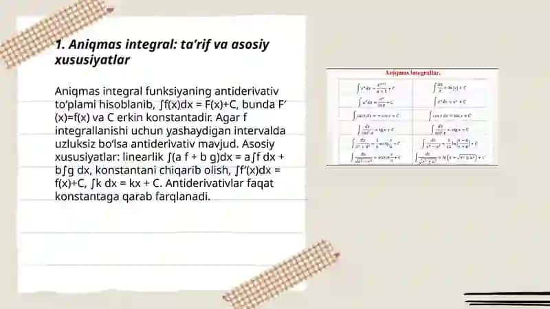 Aniqmas integrallar 3