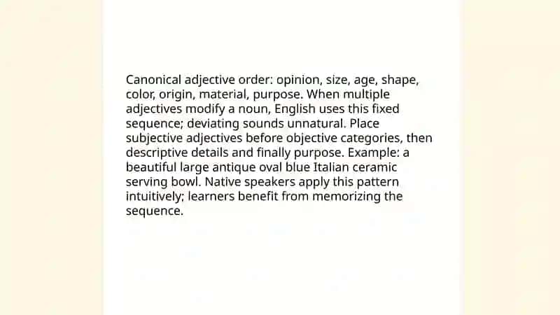 Adjective Order 3