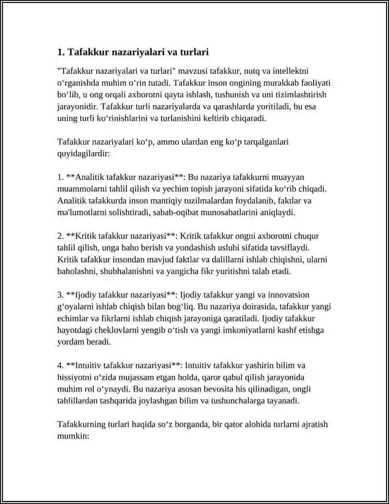 TAFAKKUR, NUTQ VA INTELEKT 3