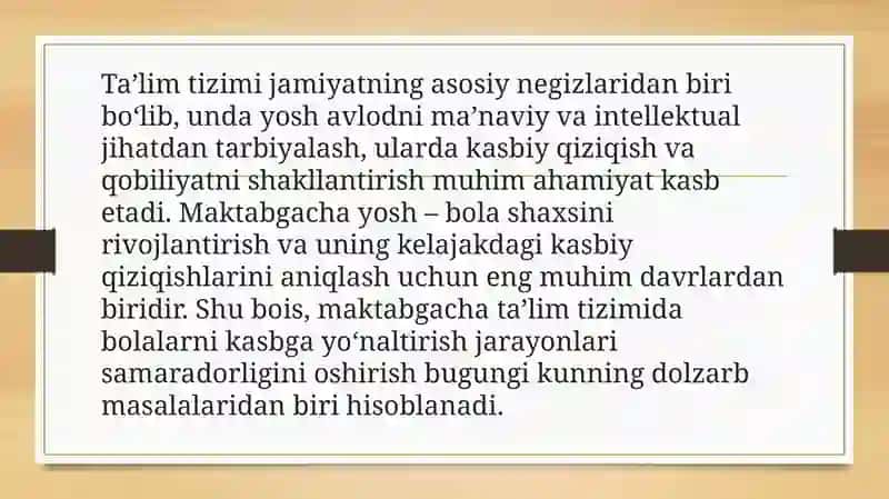 Maktabgacha yoshdagi bolalarni kasbgayoʻnaltirishdapedagogikdiagnostika 3