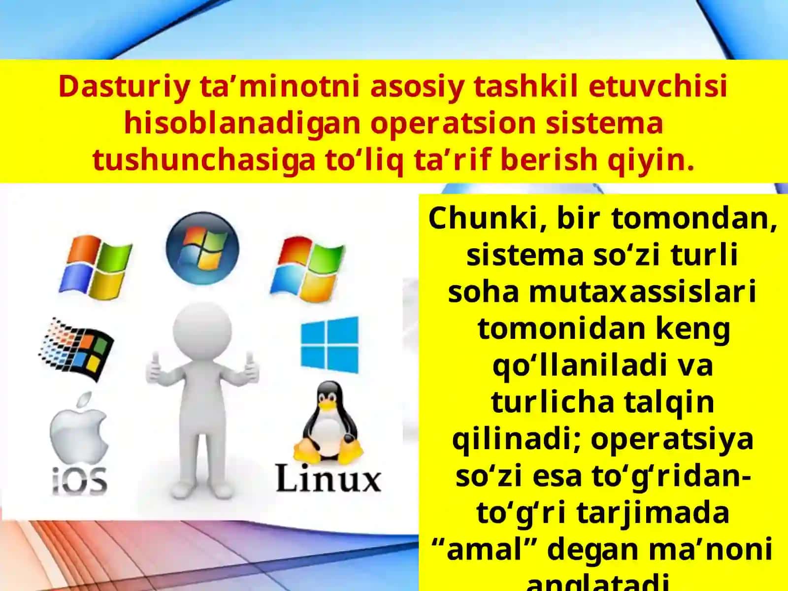 Operatsion sistema tushunchasi 3