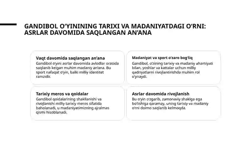 Gandibol o’yin qoidalari tayyorlashni 3