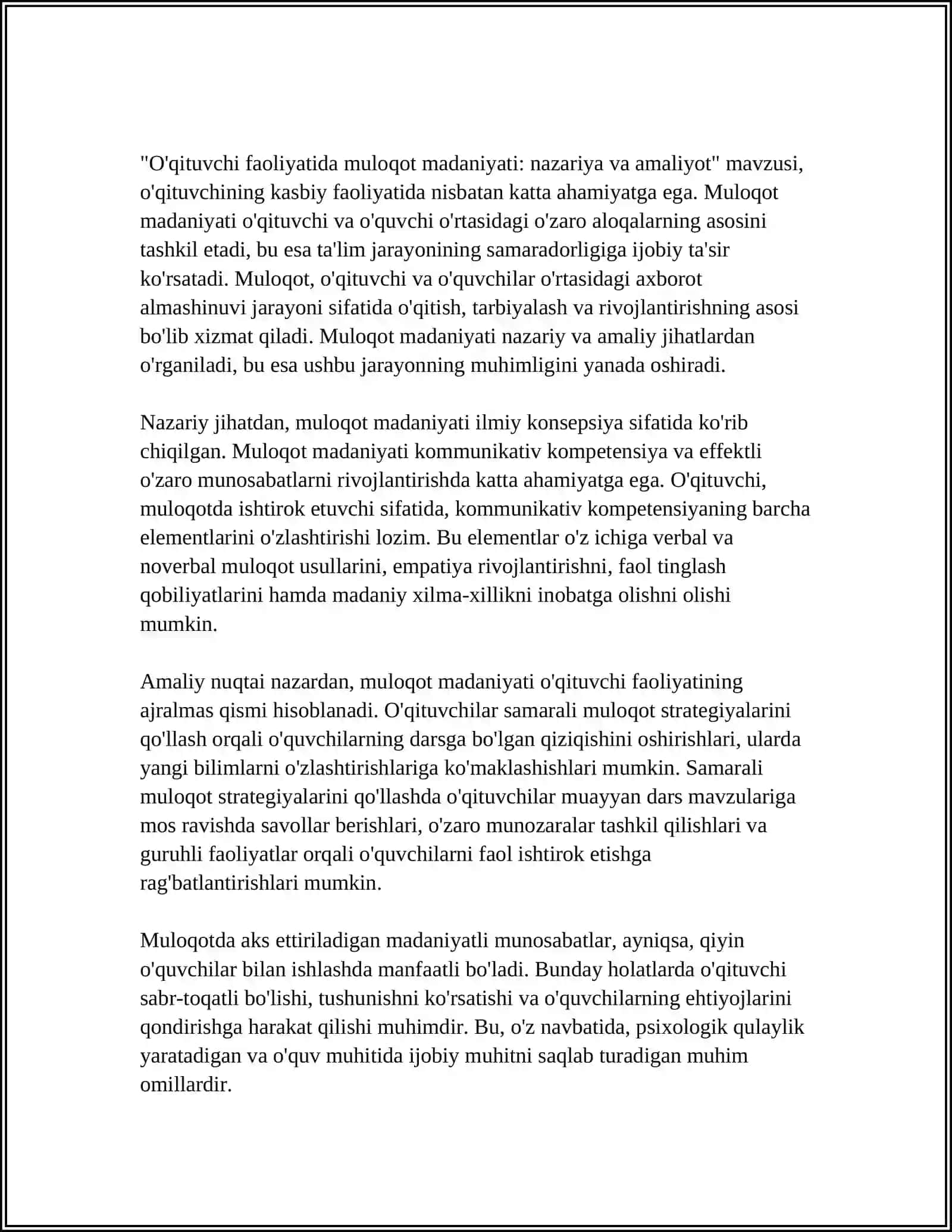 O'QTUVCHI FAOLIYATIDA MULOQOT MADANIYATI VA PSIXALOGIYASI 3