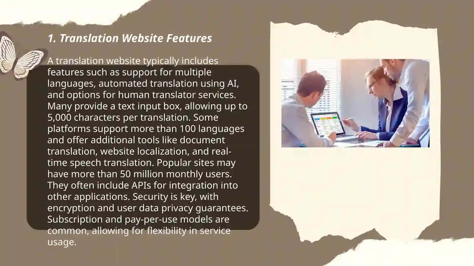 Working with translation websites 3