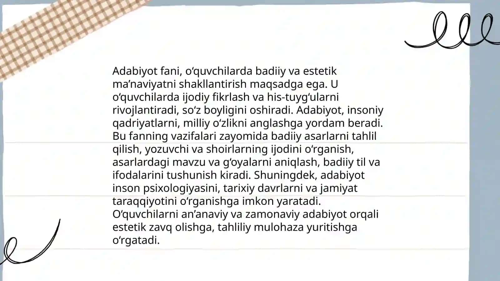Uzluksiz ta'limning adabiyot fanidan darsliklarning tuzilishi va mazmuni 3