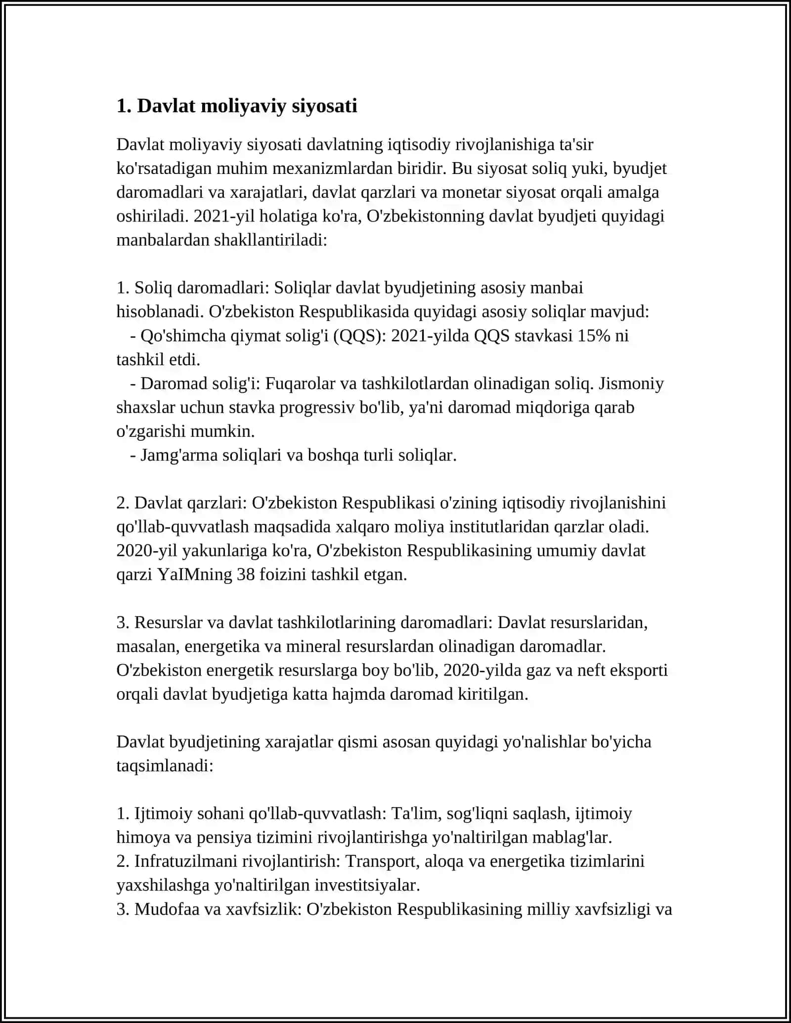 DAVLAT MIQYOSIDA MOLIYAVIY REJALASHTIRISH VA TARTIBGA SOLISH 3
