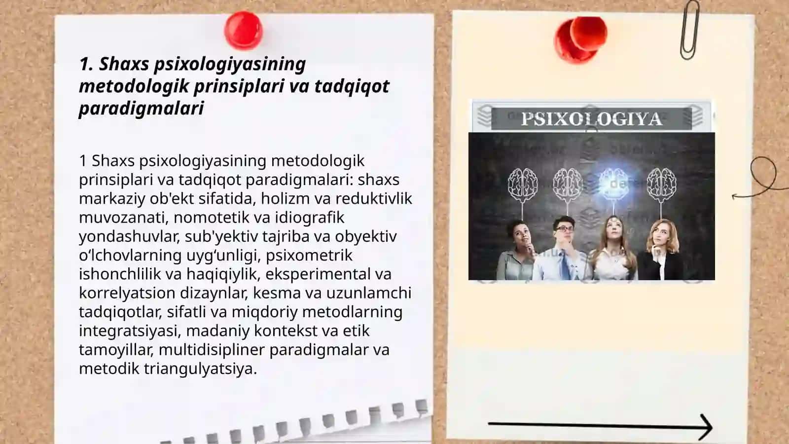 psixologiyada shaxsning oʻrganishlar nazaryasi 3