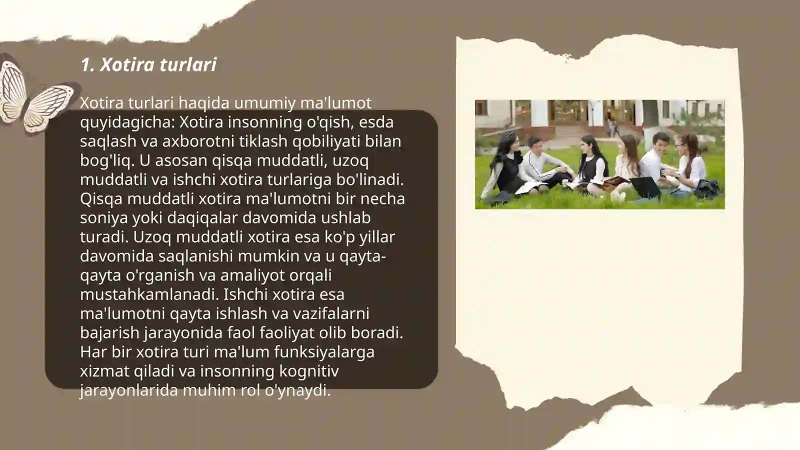 Xotira turlari va uning jarayonlari 3