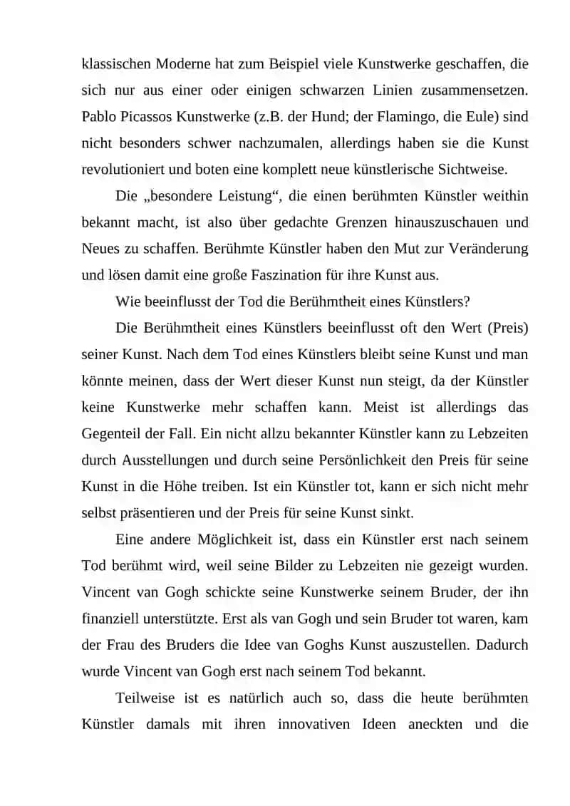 Die berühmte Künstler von Deutsch 3