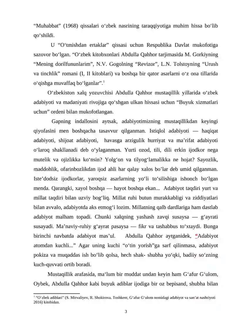 Abdulla Qahhor satirik hikoyalar ustasi 3