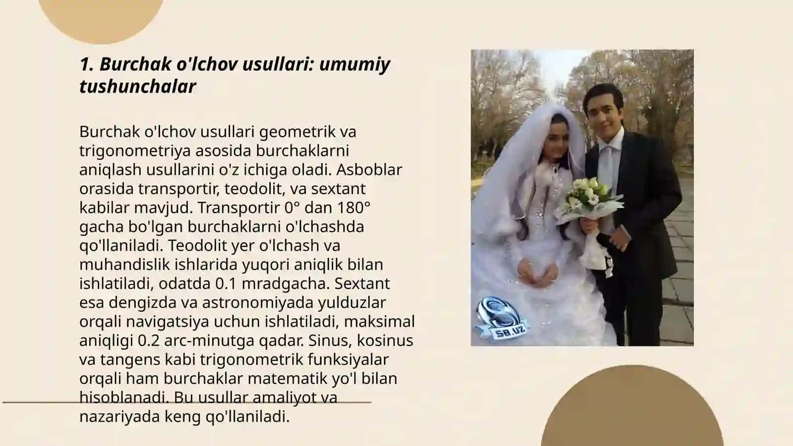 Burchak o'lchovlari va gradus tizimi 3