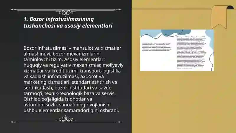 Bozor infratuzilmasining shakllanishi qishloq xoʻjaligidagi islohotlar 3