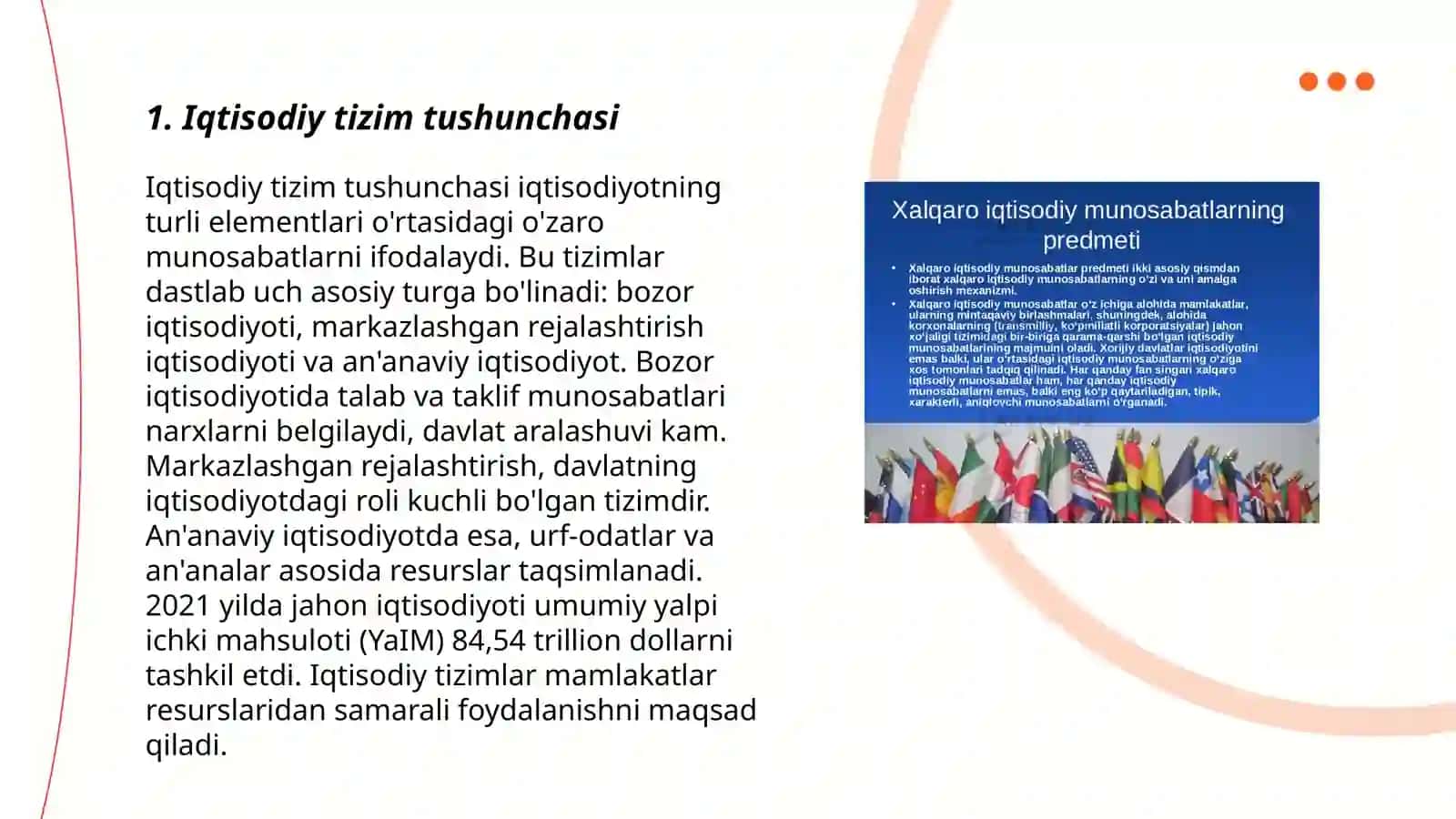 Iqtisodiy tizimlar va ularning turli modellari 3