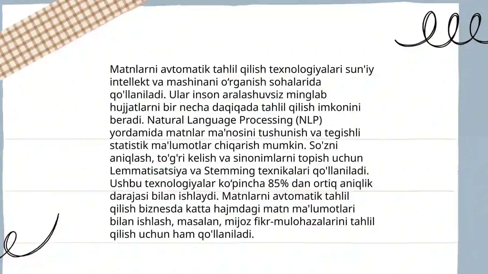 Matnlarni avtomatik tahlil qilish 3
