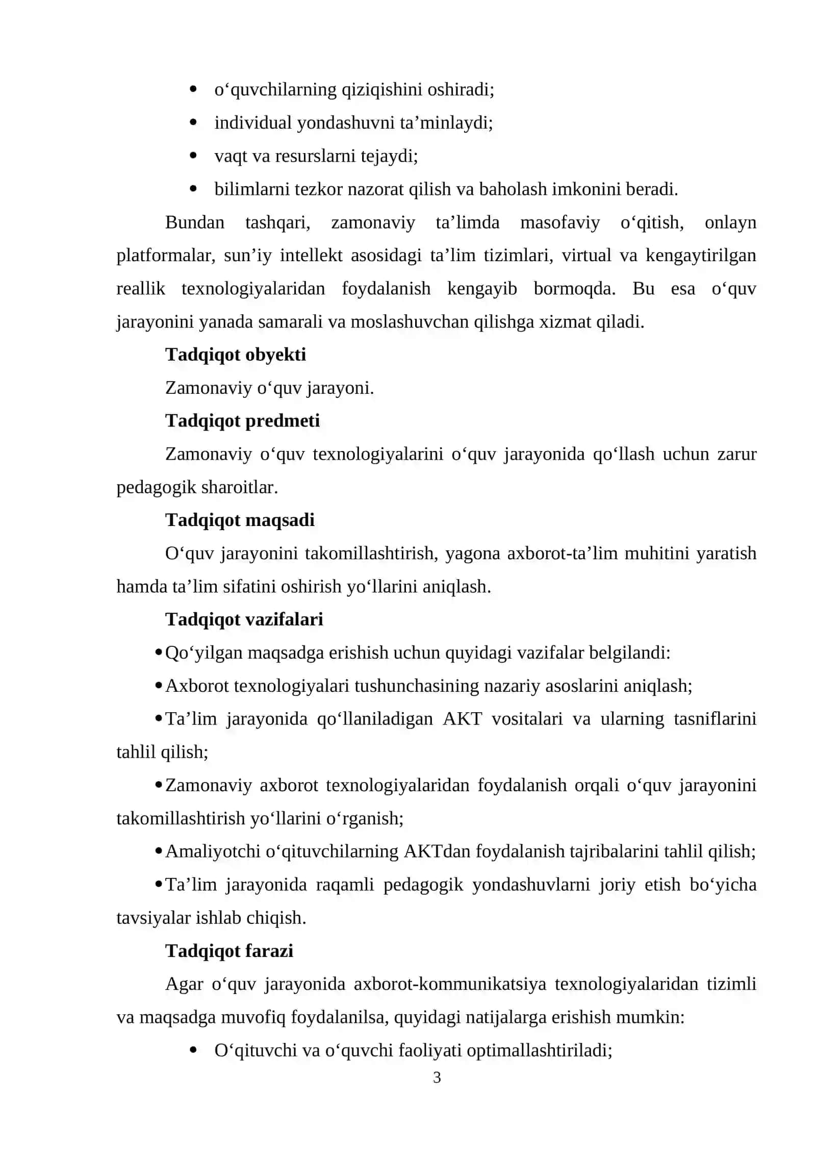 Pedagogik fanlarni o‘qitishda axborot texnologiyalaridan foydalanish 3