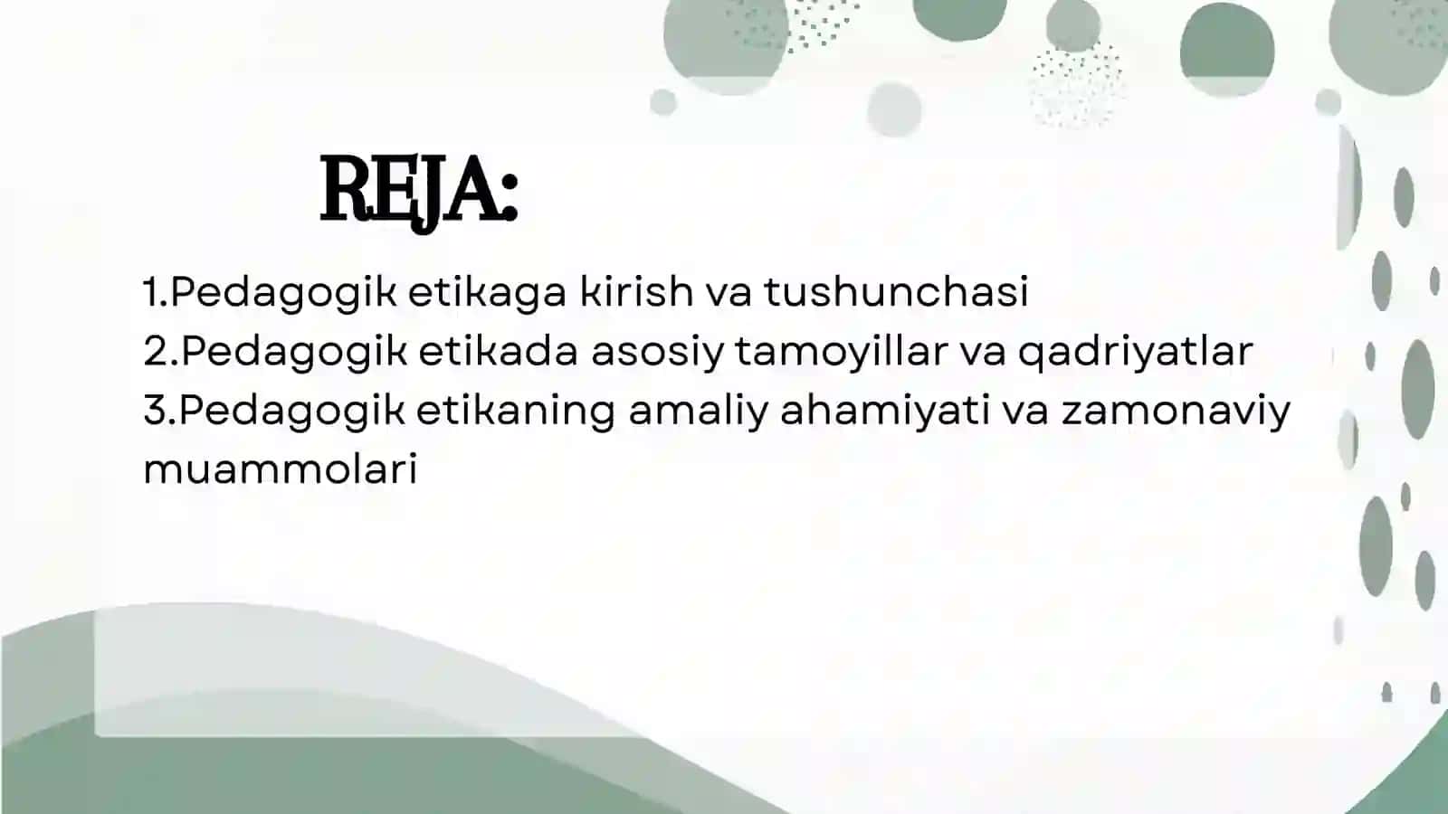 MUTAXASSISLIK FANLARINI O'QITISH METODIKASIDAN TAYYORLAGAN TAQDIMOTI 3