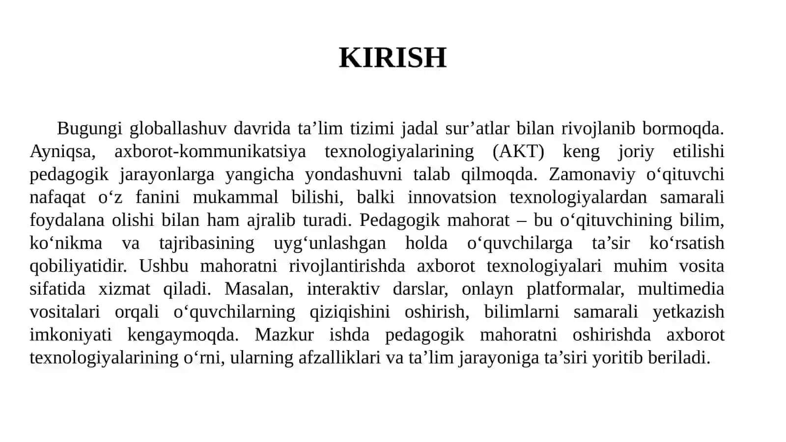 Pedagogik mahoratni oshirishda axborot texnologiyalarining ahamiyati 3