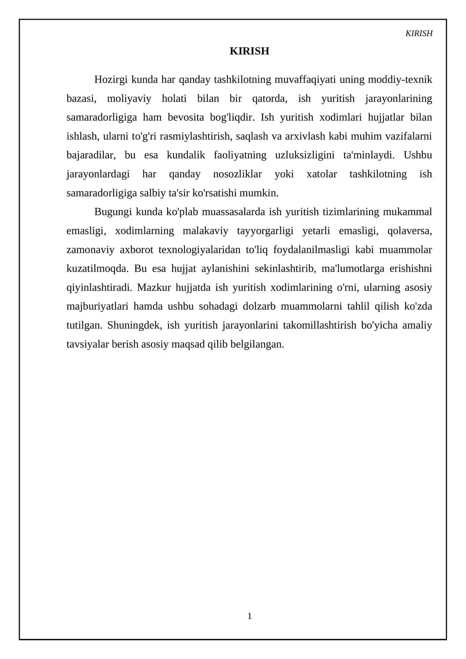 Ish yuritish xodimlarining roli va majburiyatlari 3