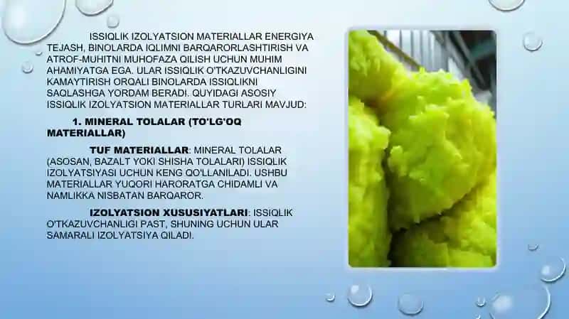 Issiqlik izolyatsion materiallar 3