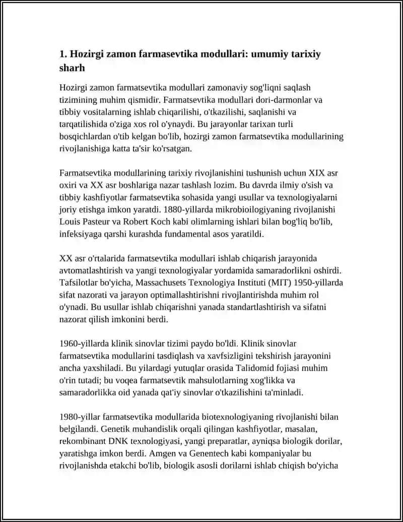 Hozirgi zamon farmasevtika modullarining rivojlanish tarixi 3