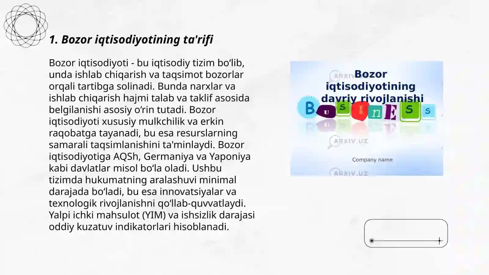 Bozor Iqtisodiyotining Asosiy Tushunchalari 3