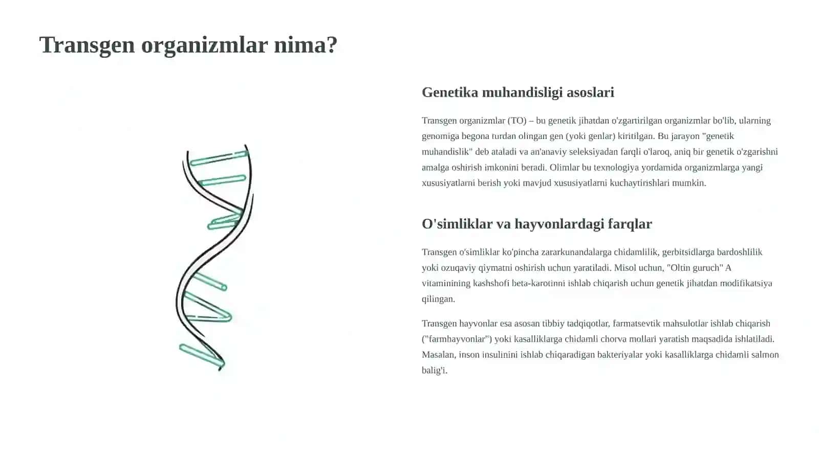 Transgeno'simlikvahayvonlarniyaratishvaulardanfoydalanishningetikjihatlari 3