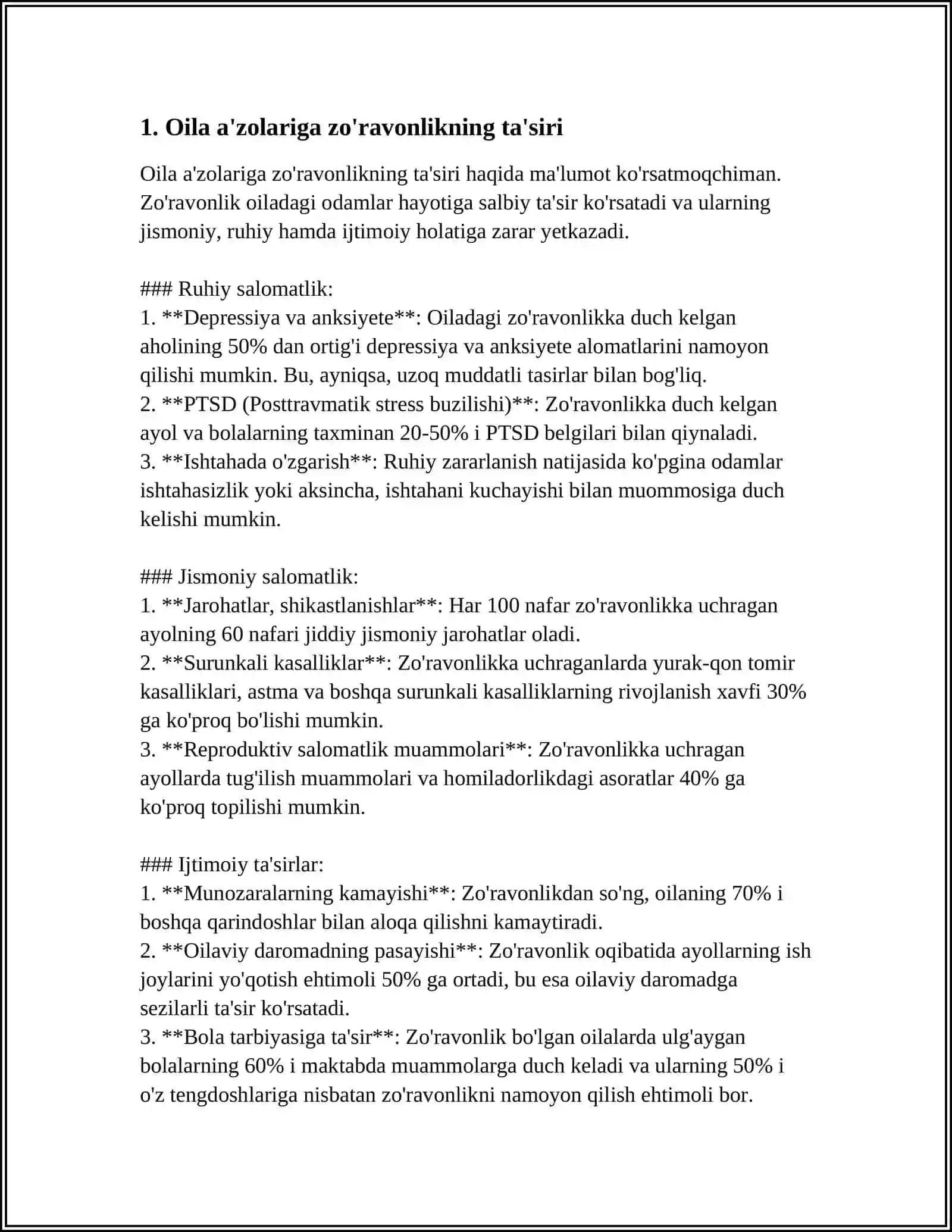 ZO'RAVONLIKKA DUCH KELGAN OILALARGA PSIXOLOGIK XIZMAT KO'RSATISH 3
