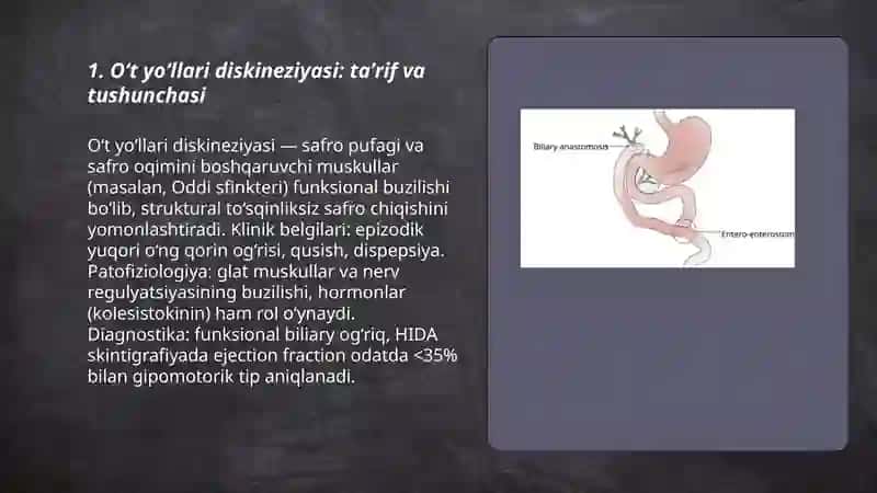 Oʻt yoʻllari diskineziyasi 3