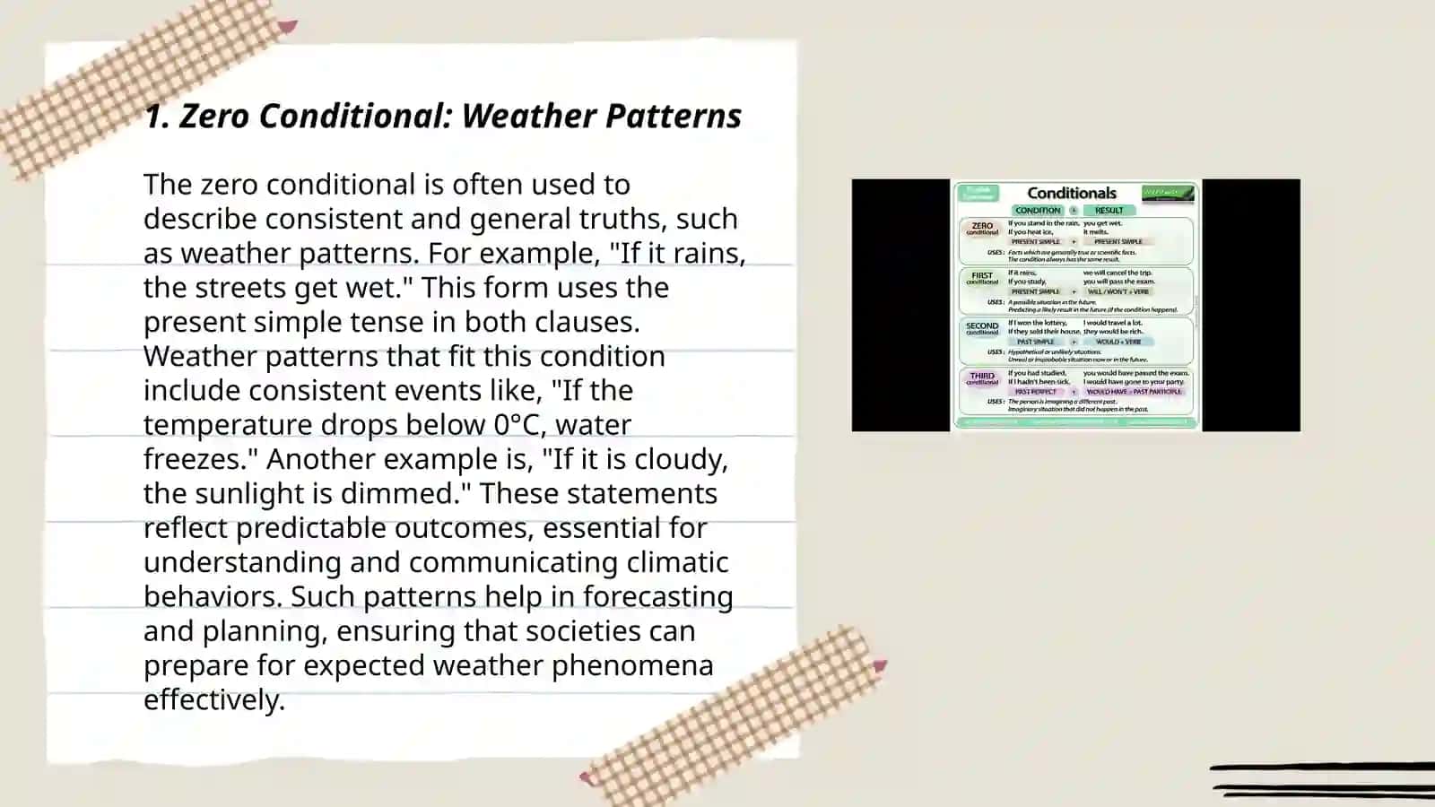Zero Conditional: Weather Patterns 3