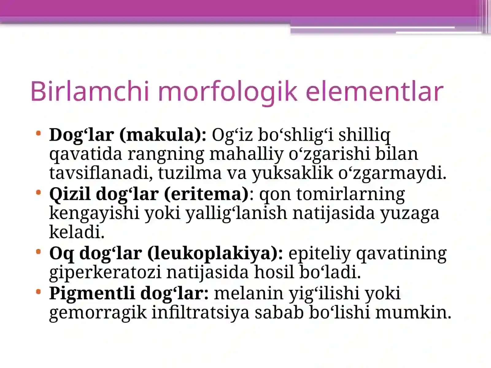 Og'iz bo'shlig'i shilliq qavatining patologik o'zgarishlari 3