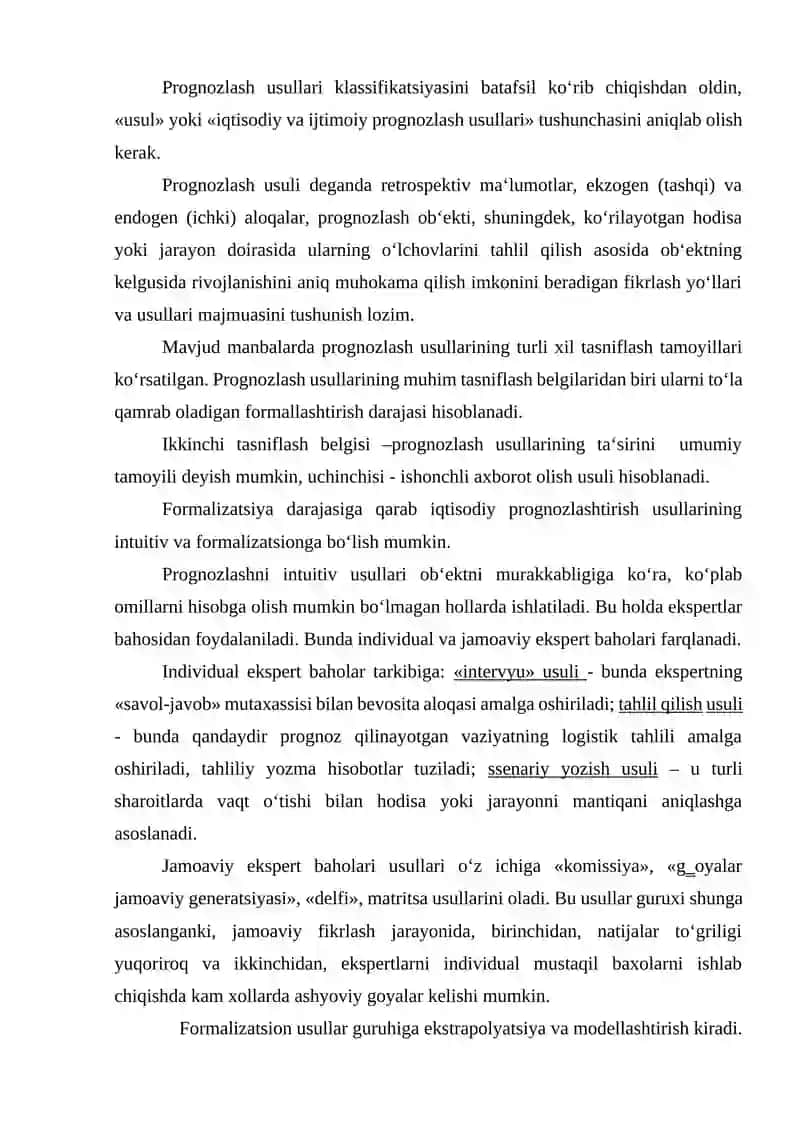 Prognozlash usullari 3