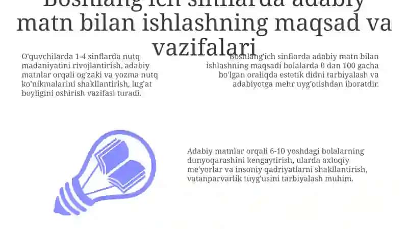 Boshlangʻich sinflarda adabiy matnlar bilan ishlash 3