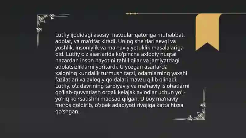 Lutfiy ijodi 3