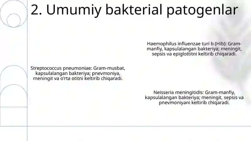 Pediatriyada Ko'P Uchrovchi Infeksiyalar Qo'Zg'Atuvchilari, Patogenezi, Laboratoriya Tashhisi 3
