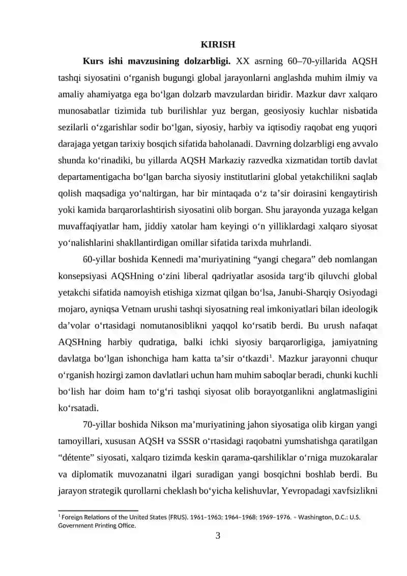 XX asrning 60-70-yillarida AQSHning tashqi siyosati 3