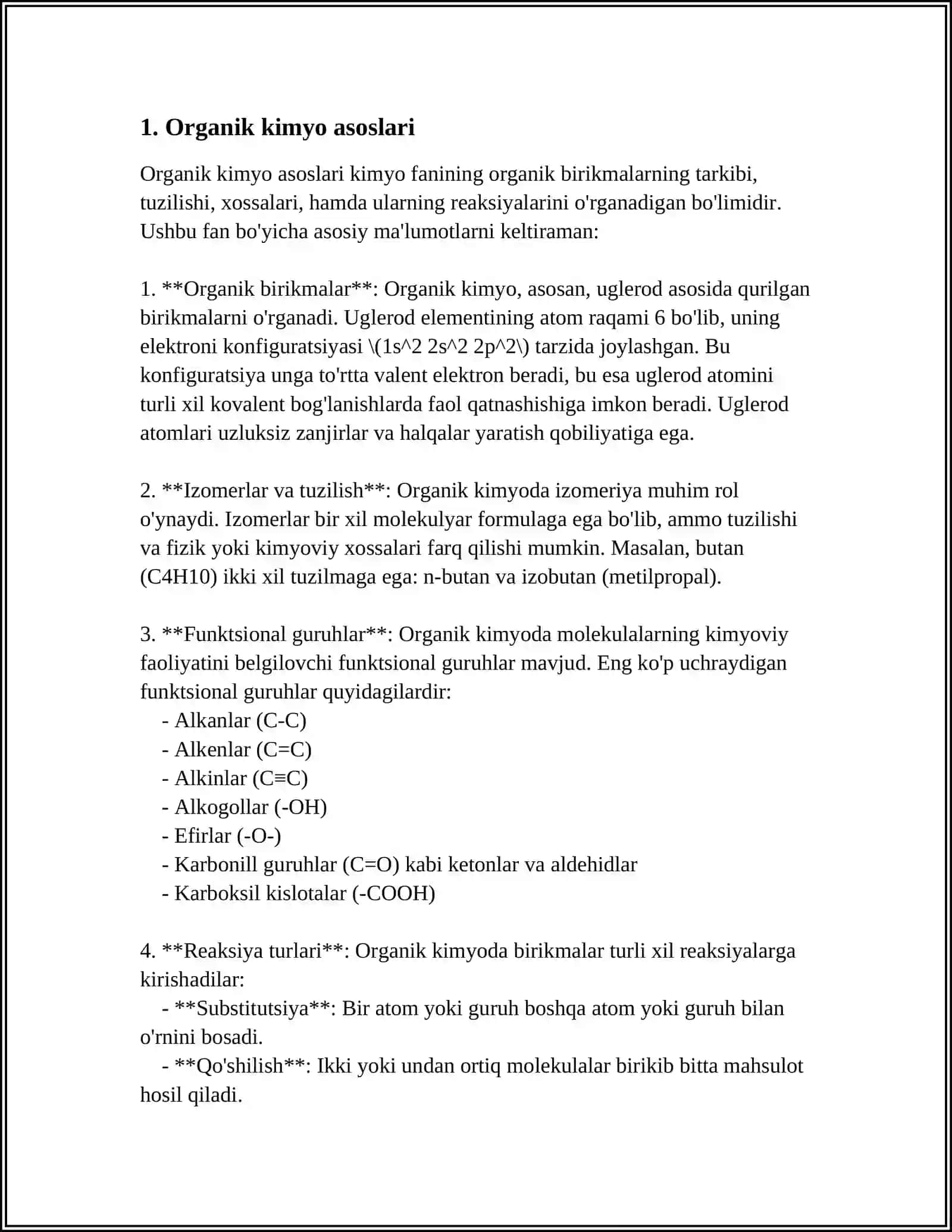 TO'YINGAN ALDIGIDLAR ORGANIK KIMYO FANIDAN 3