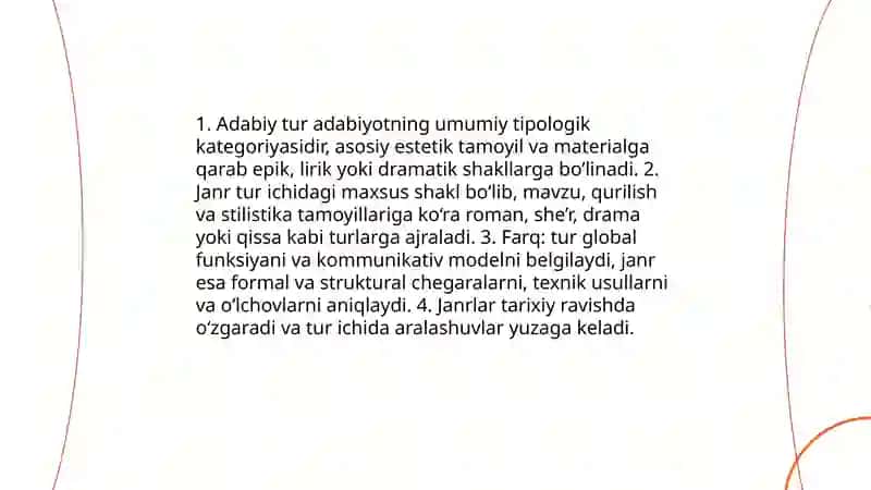 Badiiy tahlilda adabiy tur va janrga xos xususiyatlar 3