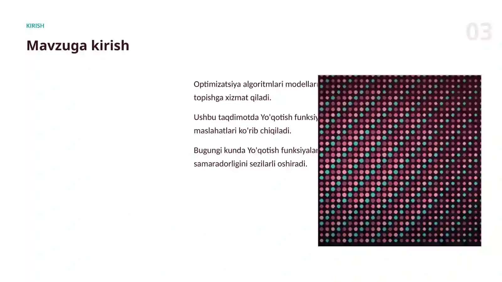 Yo'qotish funksiyalari 3