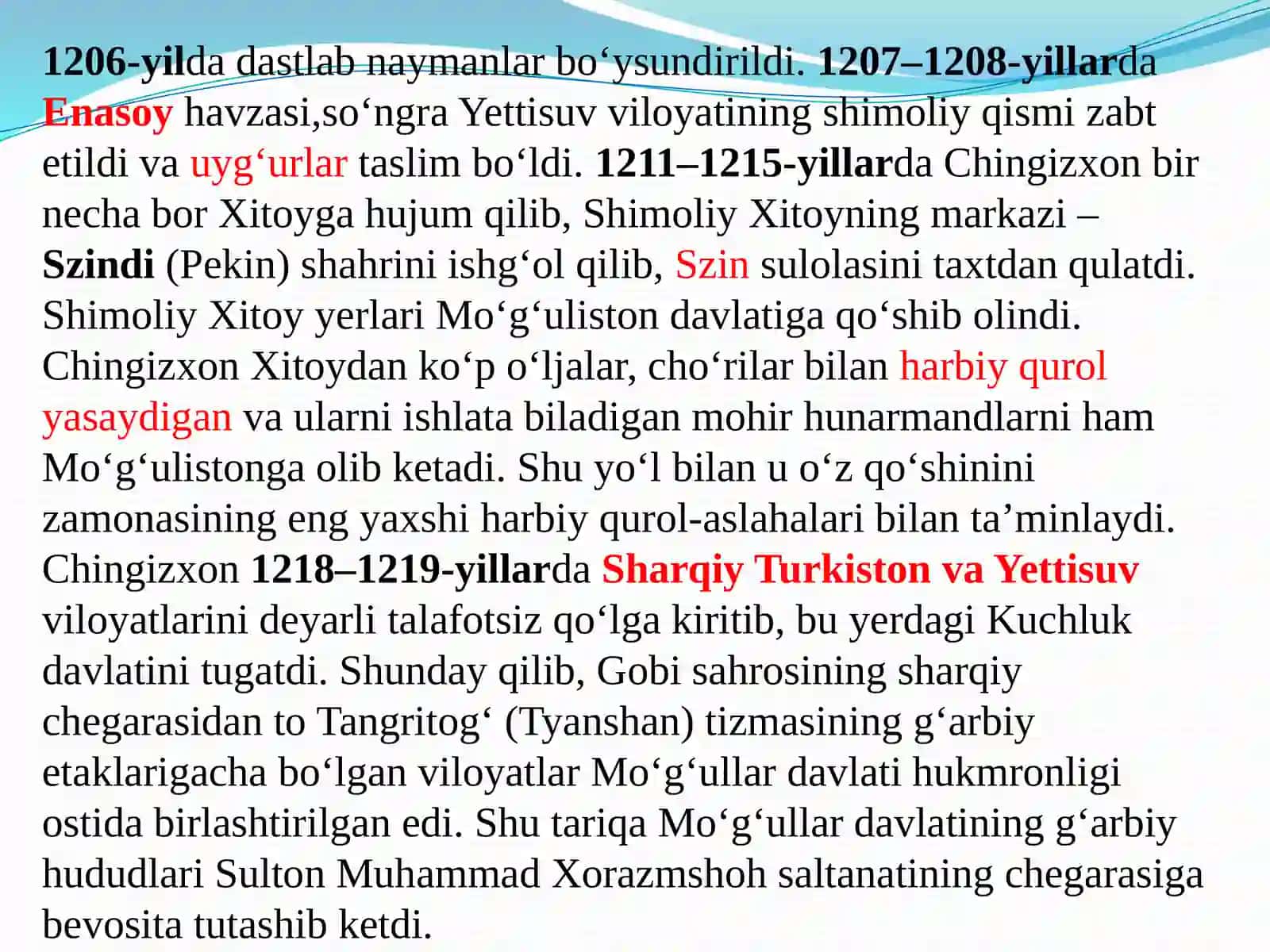 Mo‘g‘ul qabilalari hayotida hali urug‘-aymoqchilik munosabatlari 3