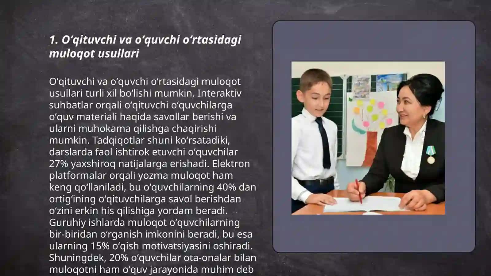 Oʻqituvchi va oʻquvchi oʻrtasidagi muloqot usullari 3