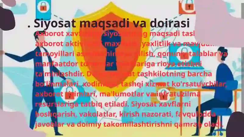 Axborot xavfsizligi siyosati 3