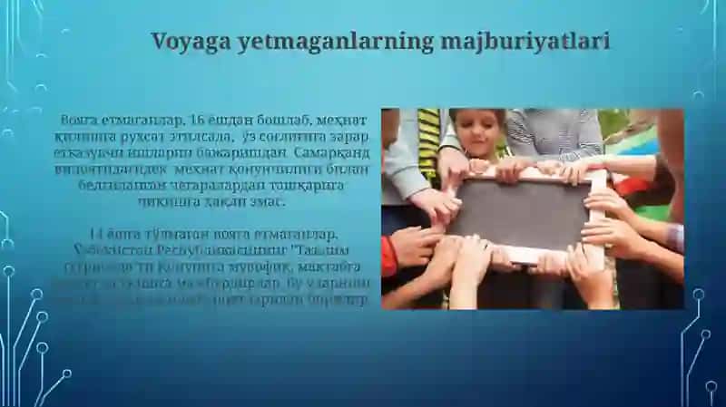 Voyaga yetmaganlarning majburiyatlari 3