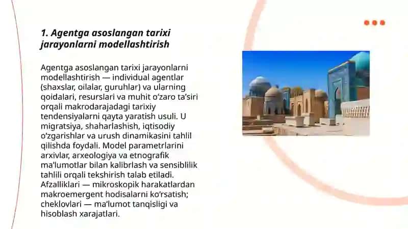 Agentga asoslangan tarixi jarayonlarni modellashtirish 3
