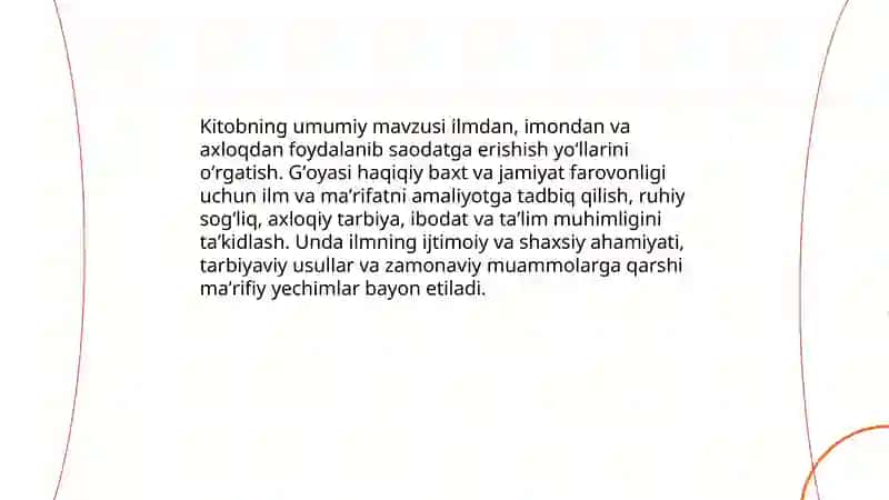 Saodatga eltuvchi bilim 3